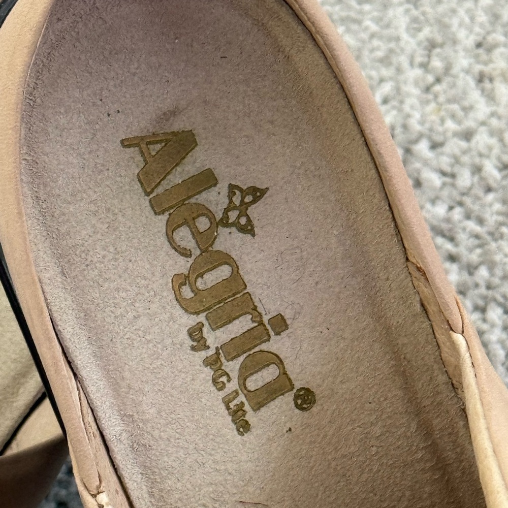 Alegria Women's Beige Floral Mules - Picture 3 of 4